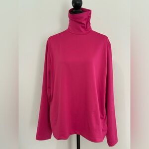 Susan Graver 1X Women's Pink Turtleneck with Stretch 576